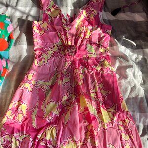 LILLY PULITZER Parker Dress Size 4 Hotty Pink Day Lilly Pockets Lined Women’s